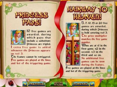Prencess Pays free spins rules