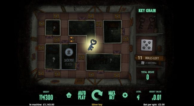 You will need to find two silver keys in order to enter the Jackpot Flash game.