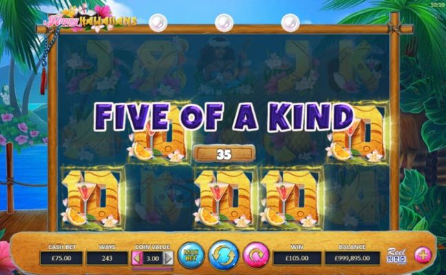 A five of a kind win