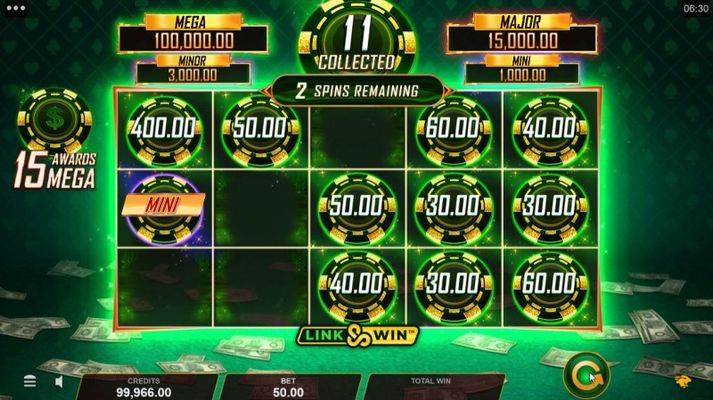 Spin the reels and land as money coin symbols to win big