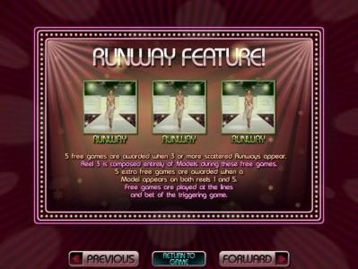 Runway feature game rules