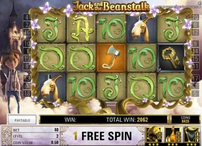 we collected all nine gold keys during the free spins feature and have one free spins to go