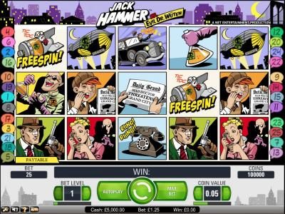 Jack Hammer slot game board
