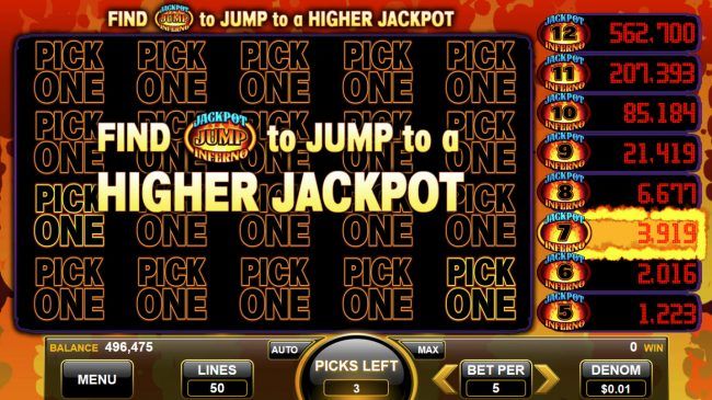 Find a jackpot symbol to jump to a higher jackpot