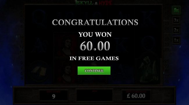 Free Games pays out a total of 60.00