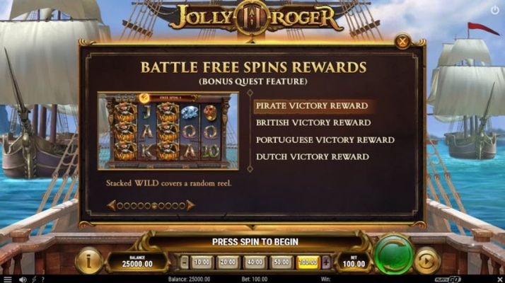 Battle Free Spin Rewards
