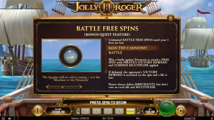 Battle Free Spin