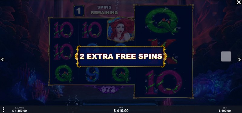 Extra free spins awarded