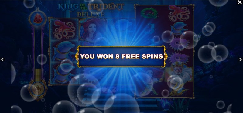 8 free spins awarded