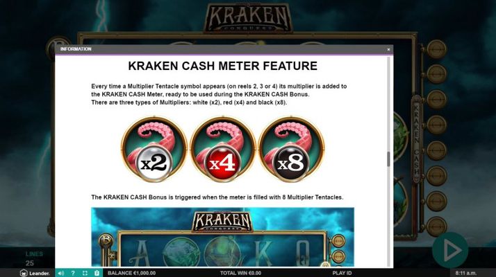 Kraken Cash Meter Feature