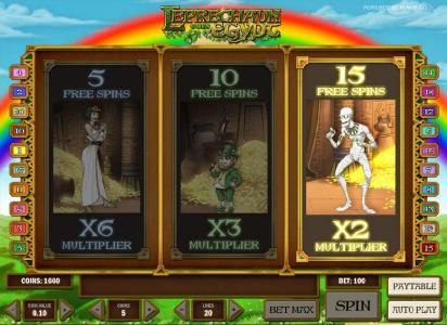 15 free spins with a n x2 multiplier