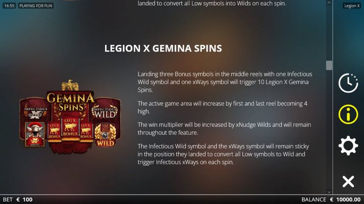 Legion X Gemina Spins