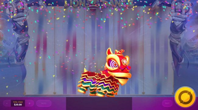The Random Lion Dance can appear at any time during a spin.