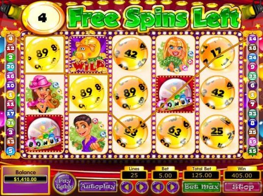 Free Spins game board