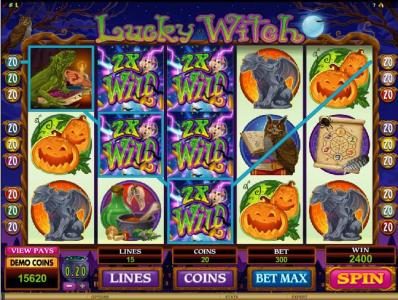2x wild symbols lead to yet another 2400 coin jackpot payout