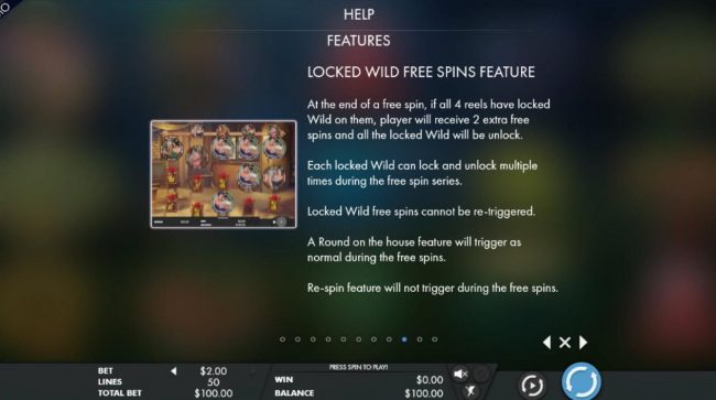 Locked Wild Free Spins Feature Rules