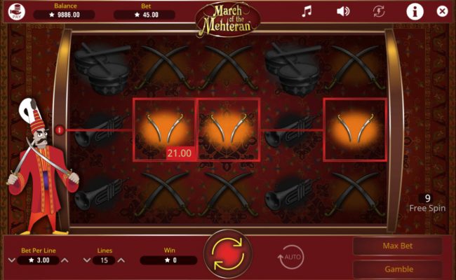 Special symbol triggers a big win during the free spins bonus