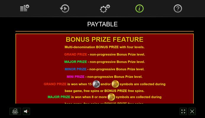 Bonus Prize Feature