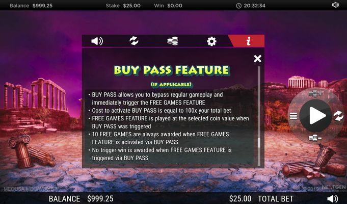 Buy Pass Feature