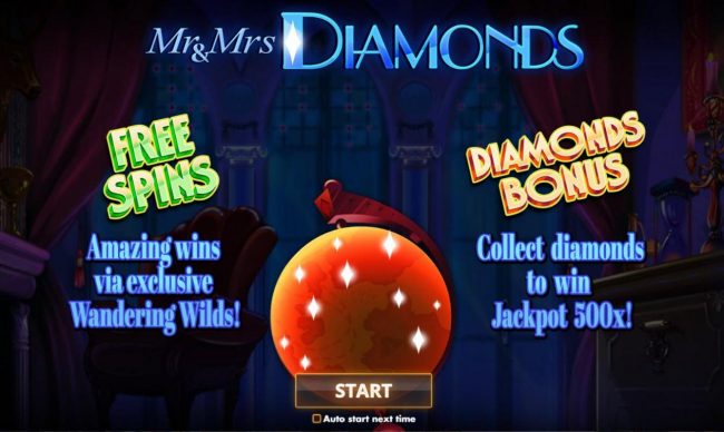 Game features include: Free Spins and Diamond Bonus.