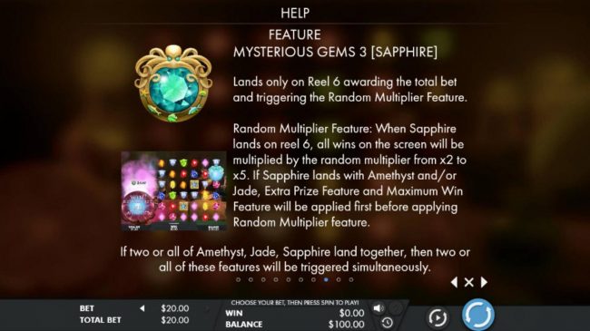 Sapphire Mysterious Gems Rules