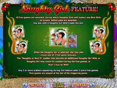Naughty Girl Feature rules