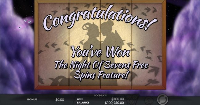 Free Spins feature triggered