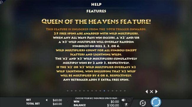 Queen of Heavens Feature Rules
