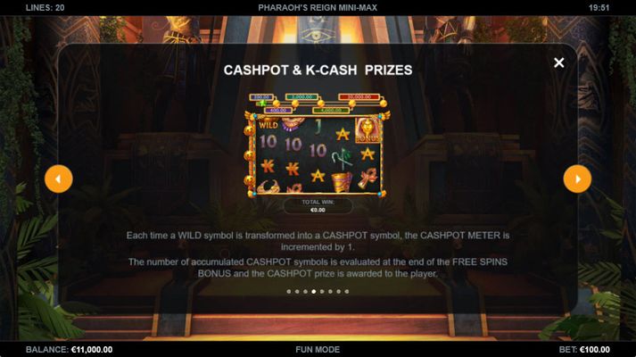 Cashpot and K-Cash Prizes