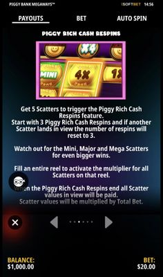 Piggy Rich Cash Respins