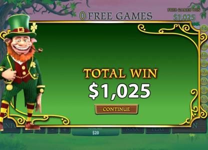 Free Games feature pays out a total of $1,025