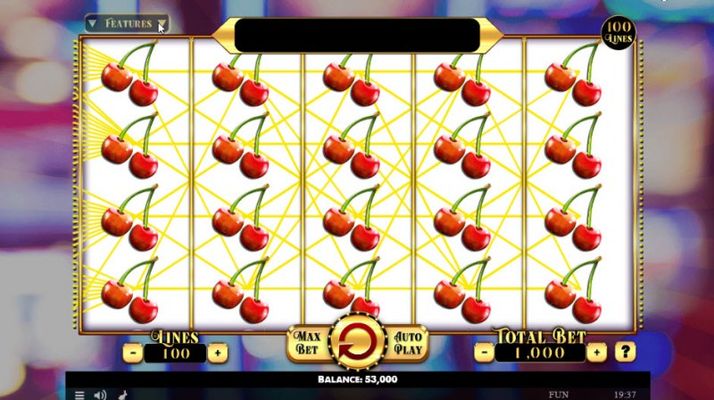 Fully stacked cherry symbols leads to a big win