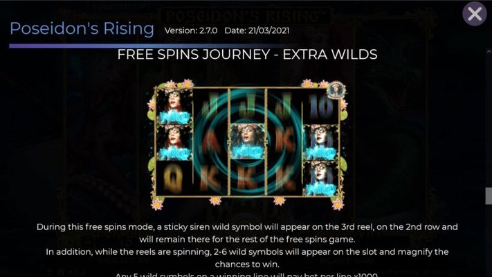Free Spin Feature - Extra Wilds