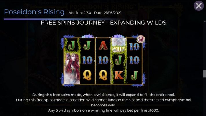 Free Spin Feature - Expanding Wild