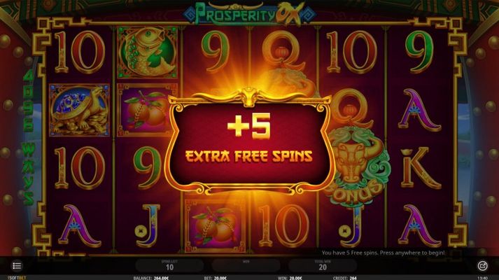 5 additional spins awarded