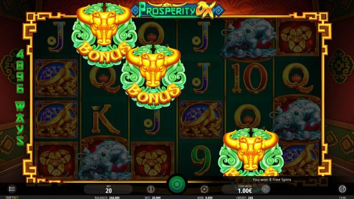 Scatter symbols triggers the free spins feature