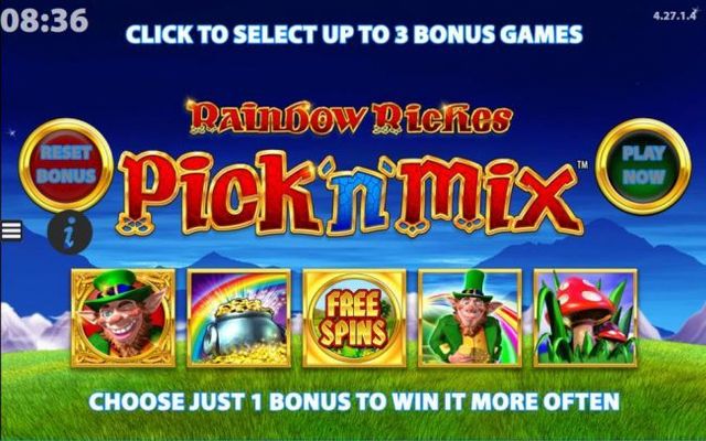Click to play up to 3 bonus games. Choose just one bonus to win it more often!
