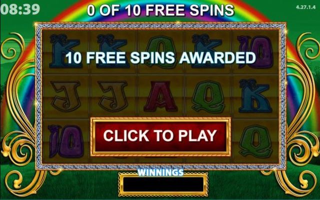 10 Free Spins awarded