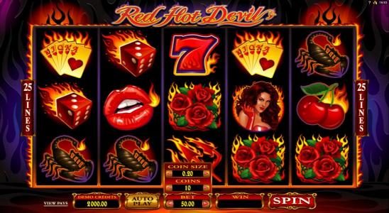 Main game board featuring five reels, 25 paylines, wild, scatters, free spins and a bonus round