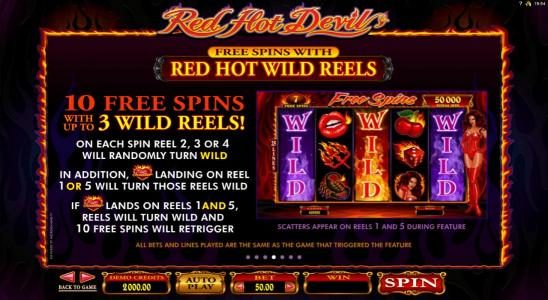 Red Hot Wild Reels and free spins rules