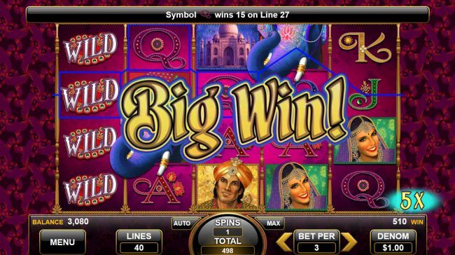 A big win awarded during the free spins feature
