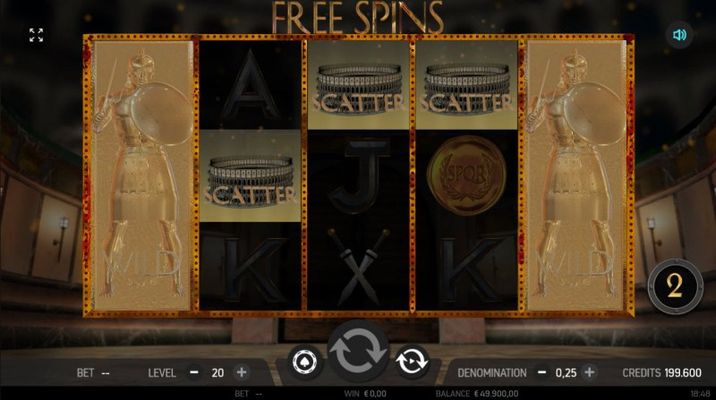 Scatter symbols triggers additional free spins