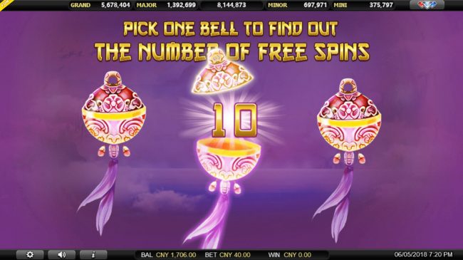 Pick a bell to reveal a prize