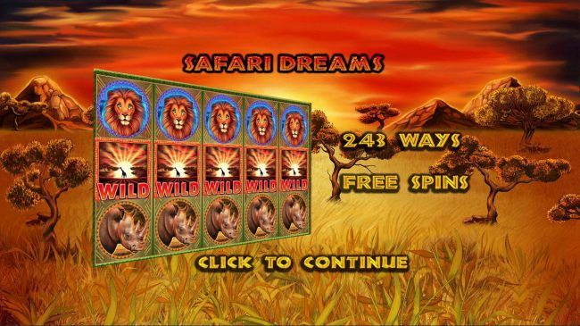Game features include: 243 Ways to Win and Free Spins