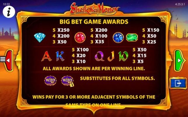 Slot game symbols paytable - Big Bet Game Awards
