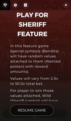 Play for Sheriff Feature