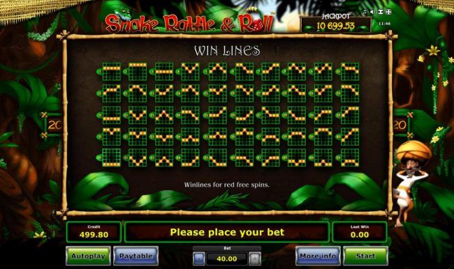 Red Free Spins Win Lines 1-50