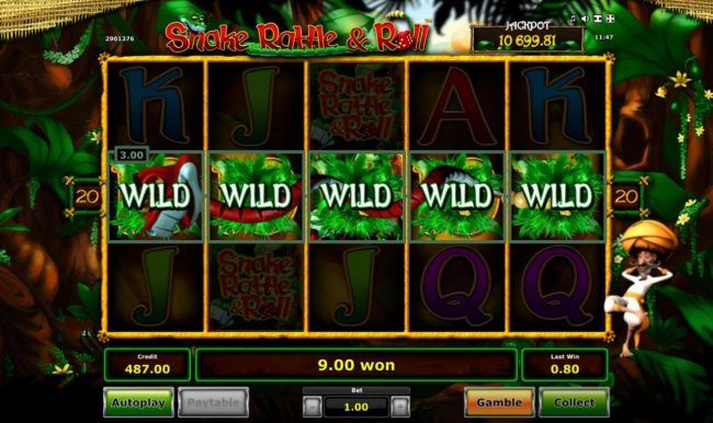Expanded wild triggers multiplie winning paylines