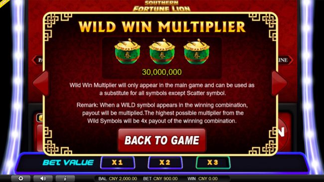 Wild Win Multiplier Rules