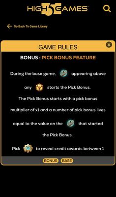 Pick Bonus Feature